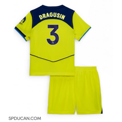 Dječji Nogometni Dres Tottenham Hotspur Radu Dragusin #3 Rezervni 2025-26 Kratak Rukav (+ Kratke hlače)